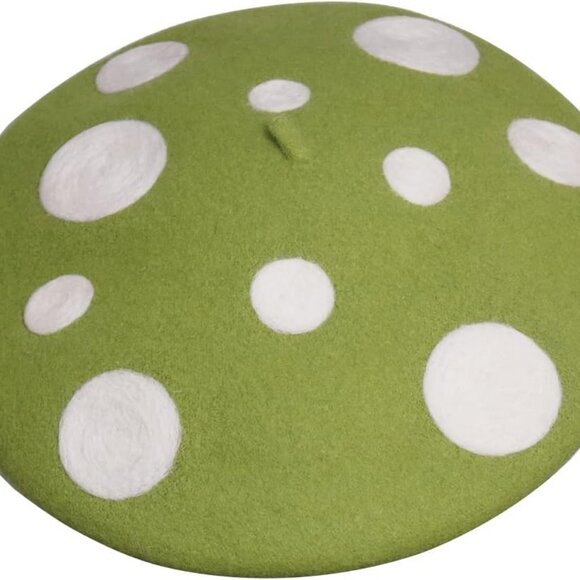 Mushroom Beret Women's Cute Lolita Kawaii Plant Cosplay Cap Vintage Painter Hat